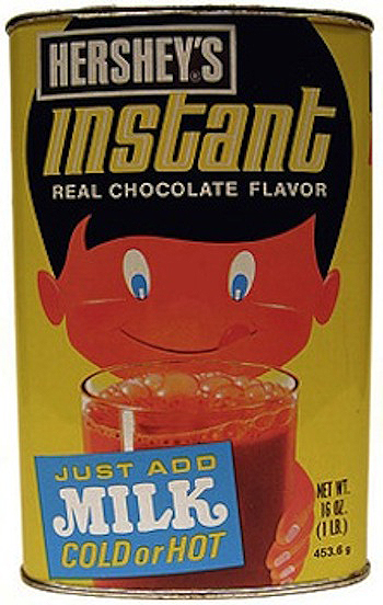 Vintage Hershey's Instant Chocolate Packaging