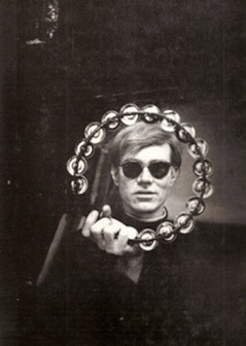 Andy Warhol with Tambourine